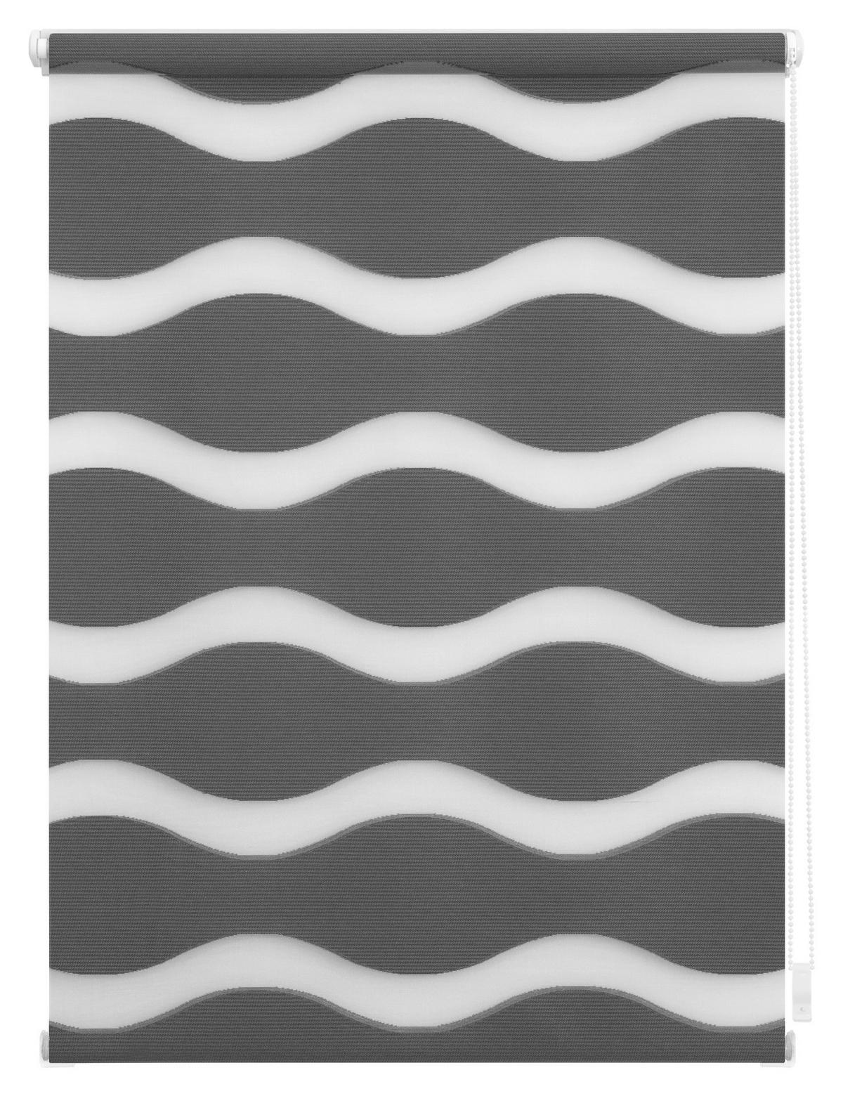 Doppelrollo Duo Welle anthrazit B/L: ca. 45x150 cm Duo Welle - anthrazit (45,00/150,00cm) - LICHTBLICK