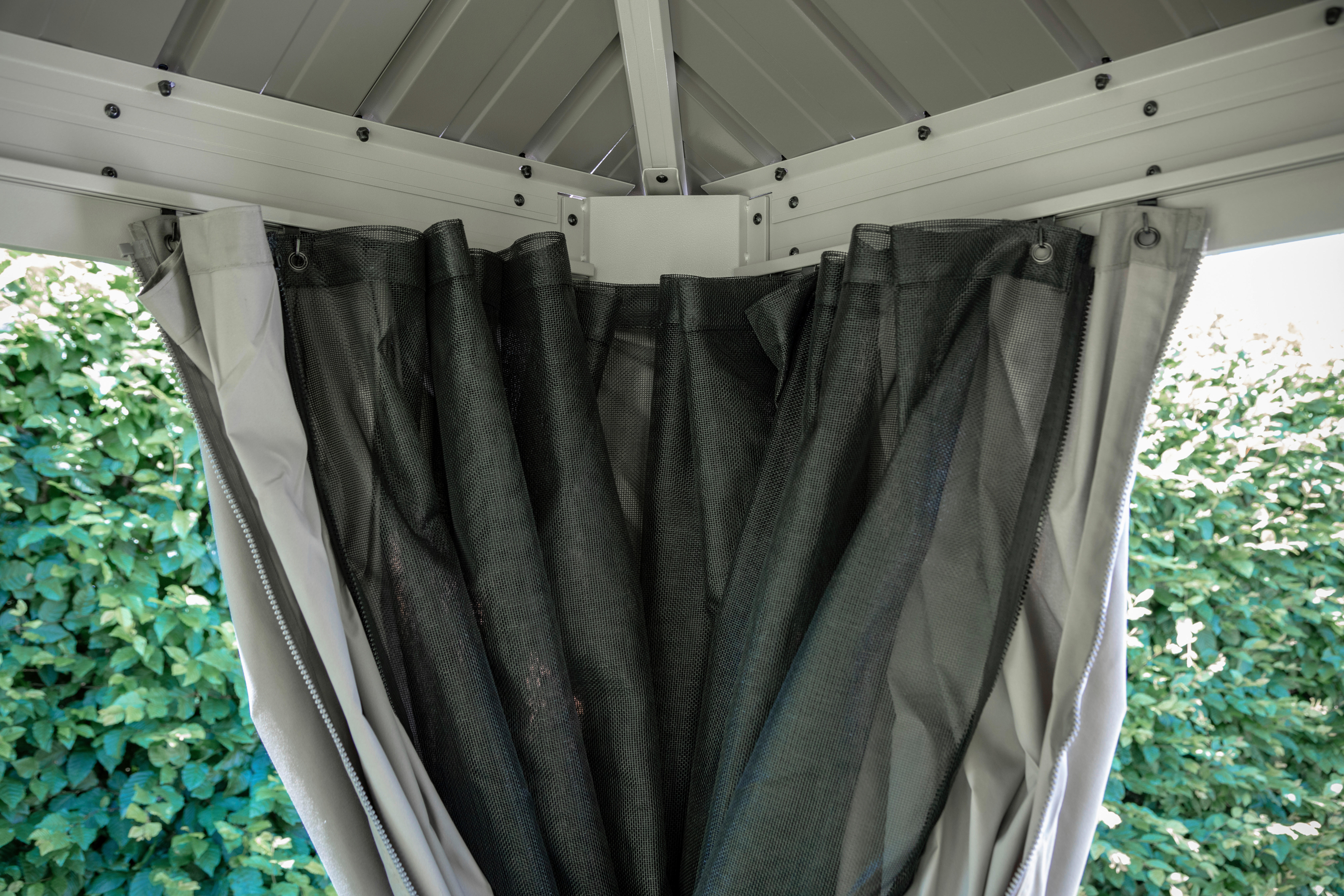 Sojag Pavillon-Vorhang-Set Messina taupe Polyester Messina - taupe - Sojag