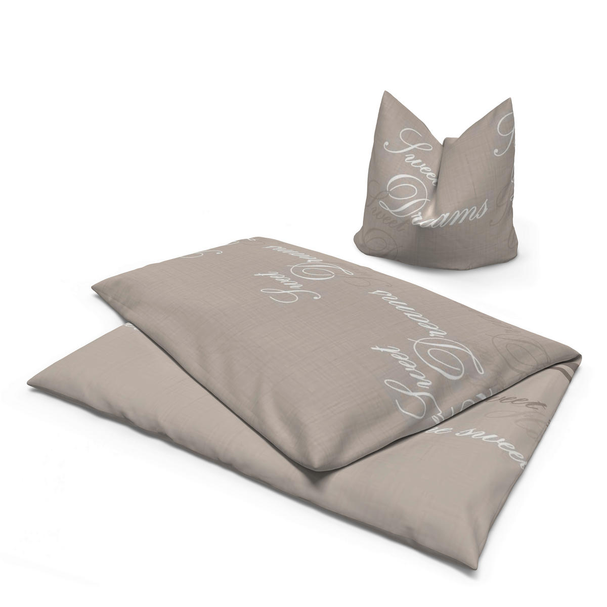 Baumwoll Bettwäsche Renforce Bettwäsche_Renforce_Sweet_Home - Cappuccino (135,00/200,00cm)