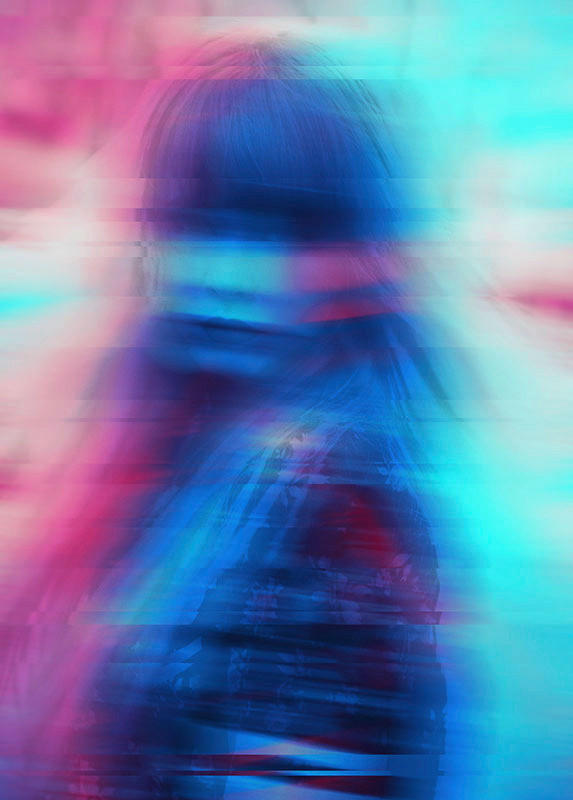 Komar Poster Neon Girl Girl B/L: ca. 50x70 cm Neon Girl - (50,00/70,00cm) - Komar