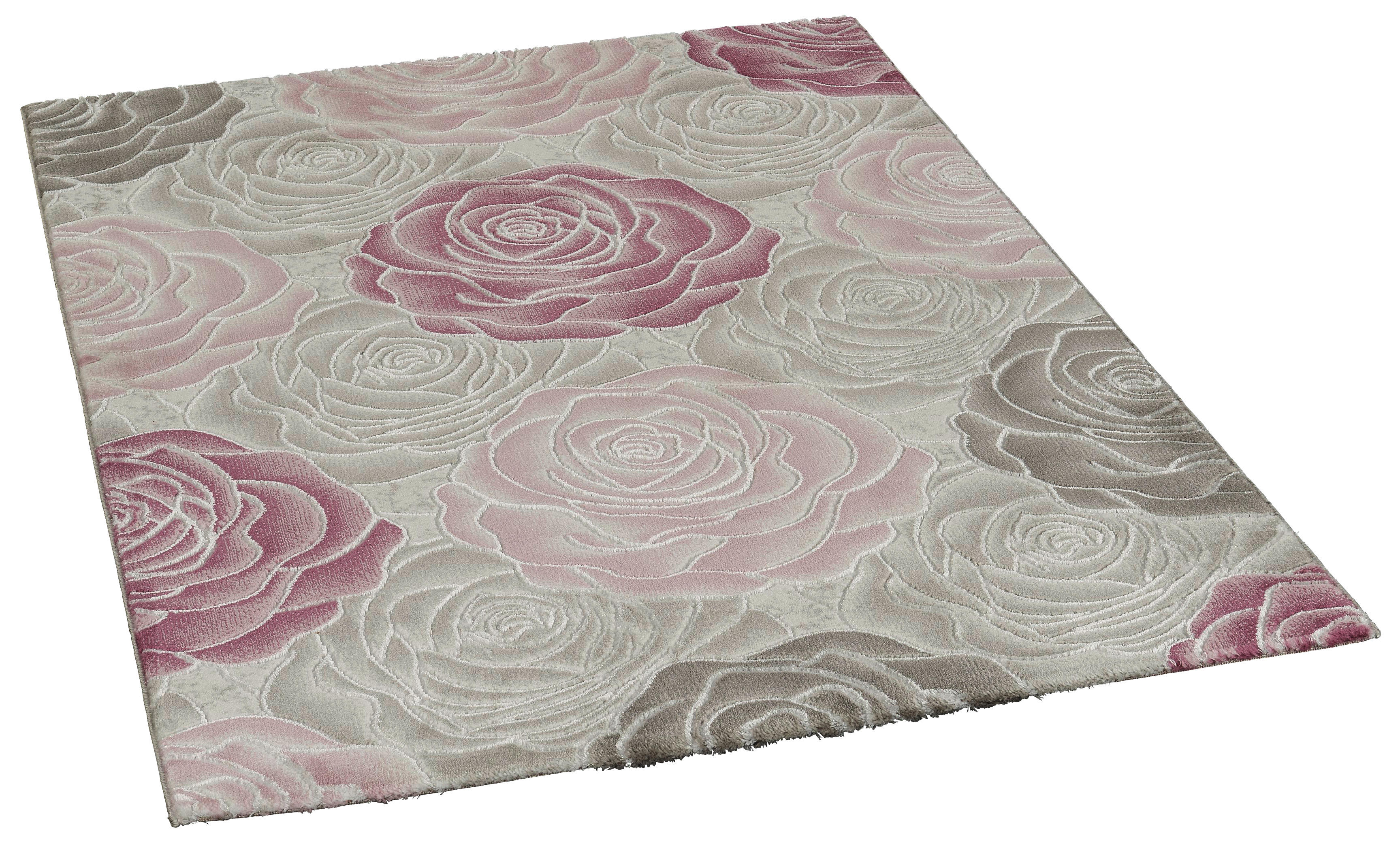 Webteppich Saphir rosa B/L: ca. 120x170 cm Saphir - rosa/grau (120,00/170,00cm)