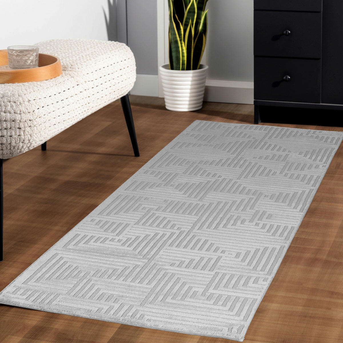 Ayyildiz Teppich SAHARA silber B/L: ca. 200x290 cm SAHARA - silber (200,00/290,00cm) - Ayyildiz