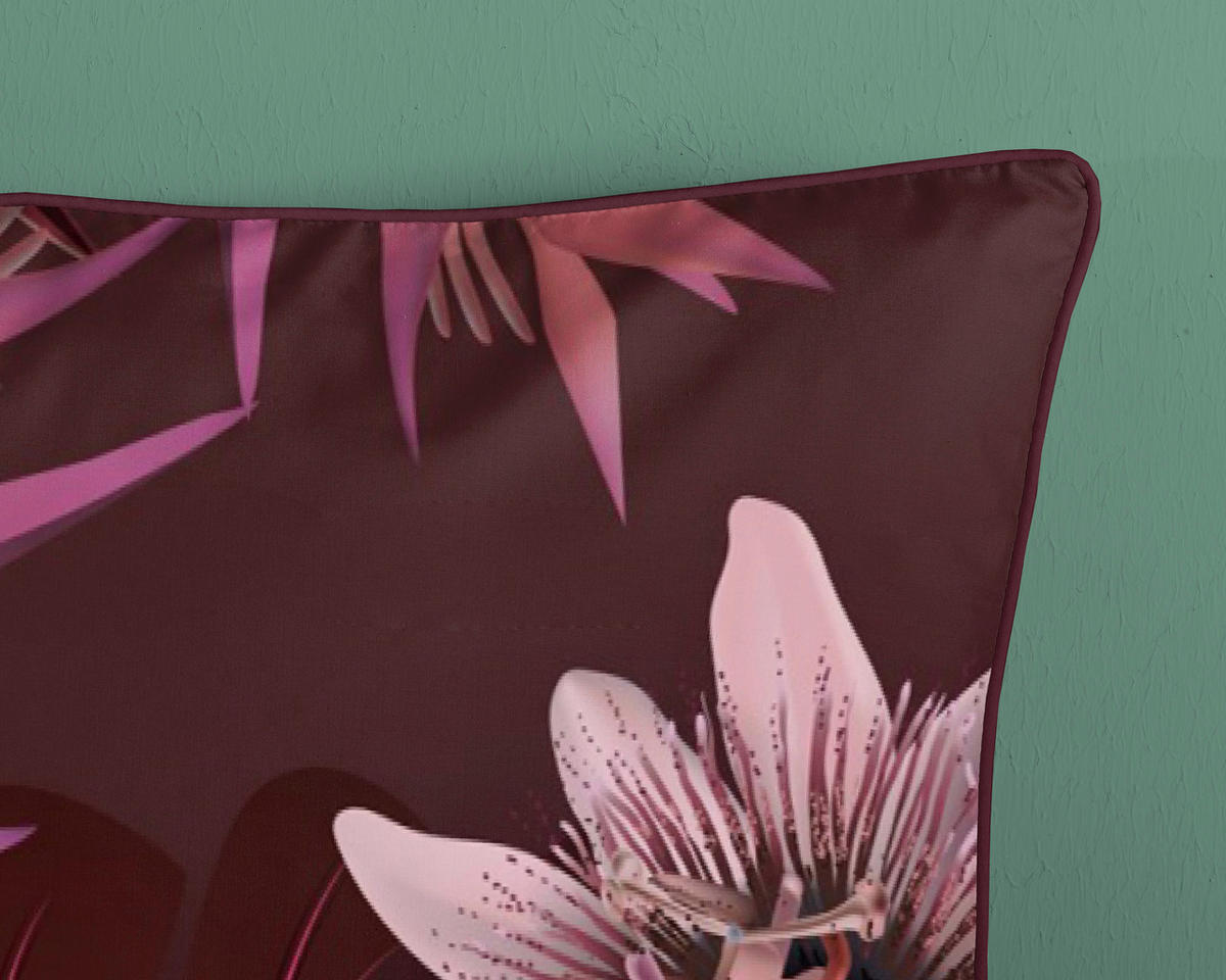 Baumwoll Bettwäsche Farze Satin Farze - bordeaux (155,00/220,00cm) - Descanso