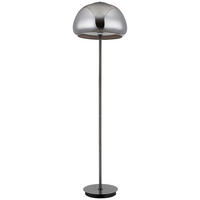 GLOBO Stehleuchte Chrom schwarz Metall Glas B/H/L: ca. 44x37x44 cm Stehleuchte-Avila - schwarz/Chrom (44,00/44,00/37,00cm) - GLOBO