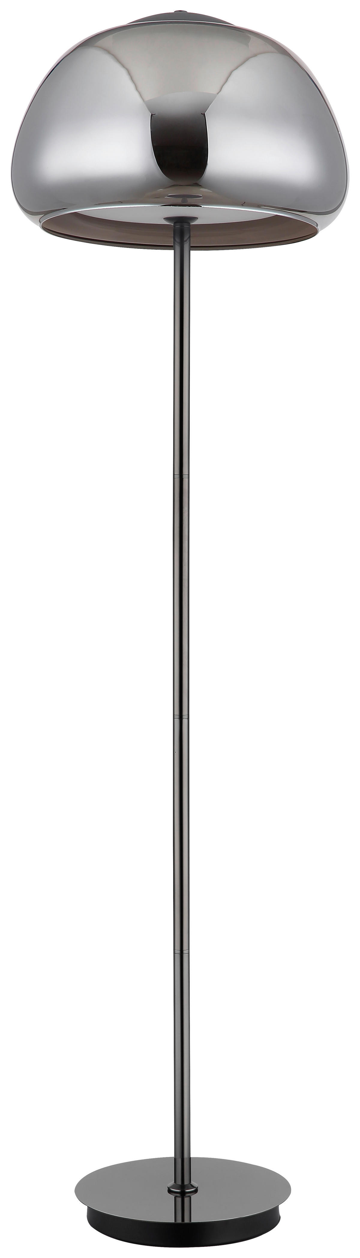 GLOBO Stehleuchte Chrom schwarz Metall Glas B/H/L: ca. 44x37x44 cm Stehleuchte-Avila - schwarz/Chrom (44,00/44,00/37,00cm) - GLOBO