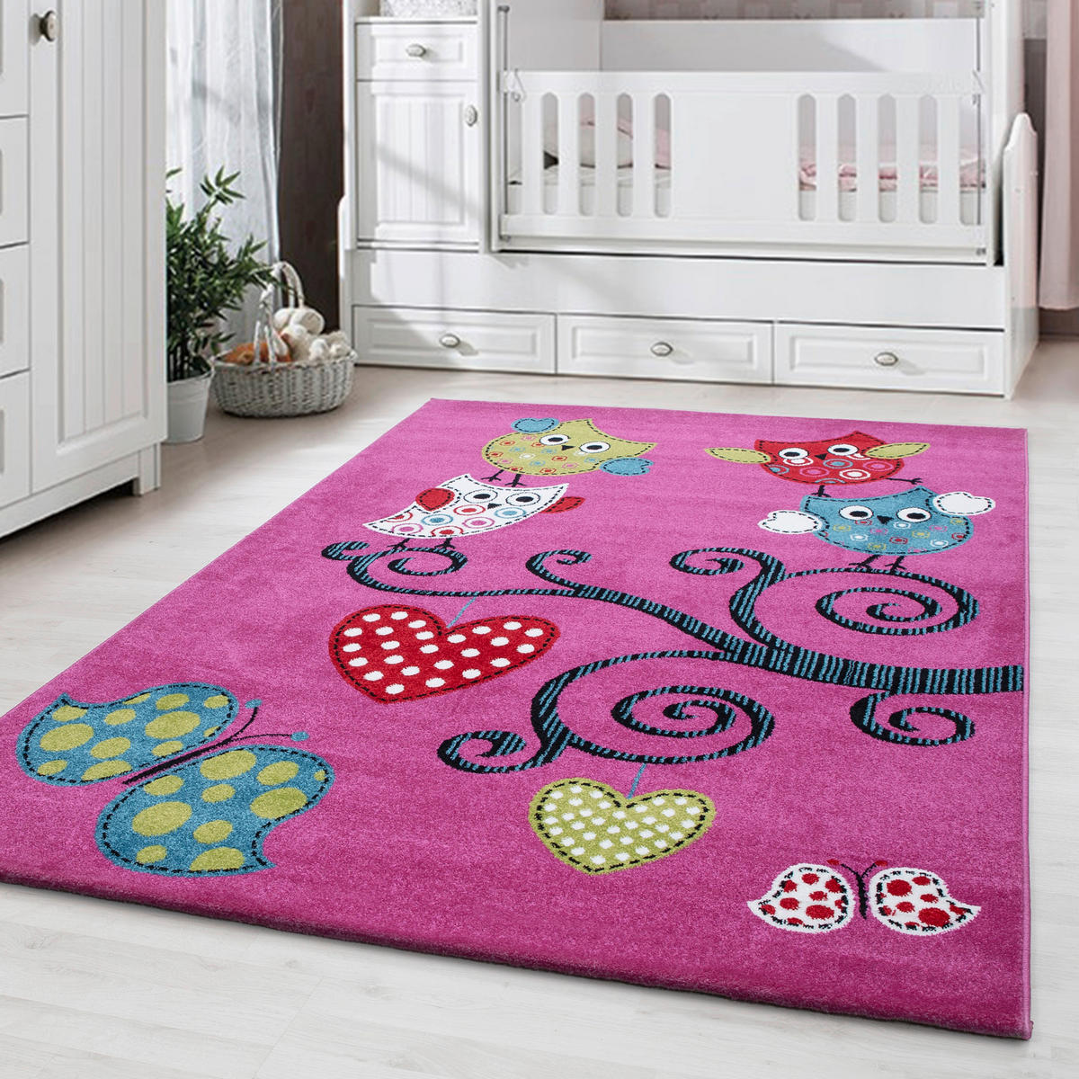 Ayyildiz Teppich KIDS lila B/L: ca. 160x230 cm KIDS - lila (160,00/230,00cm) - Ayyildiz
