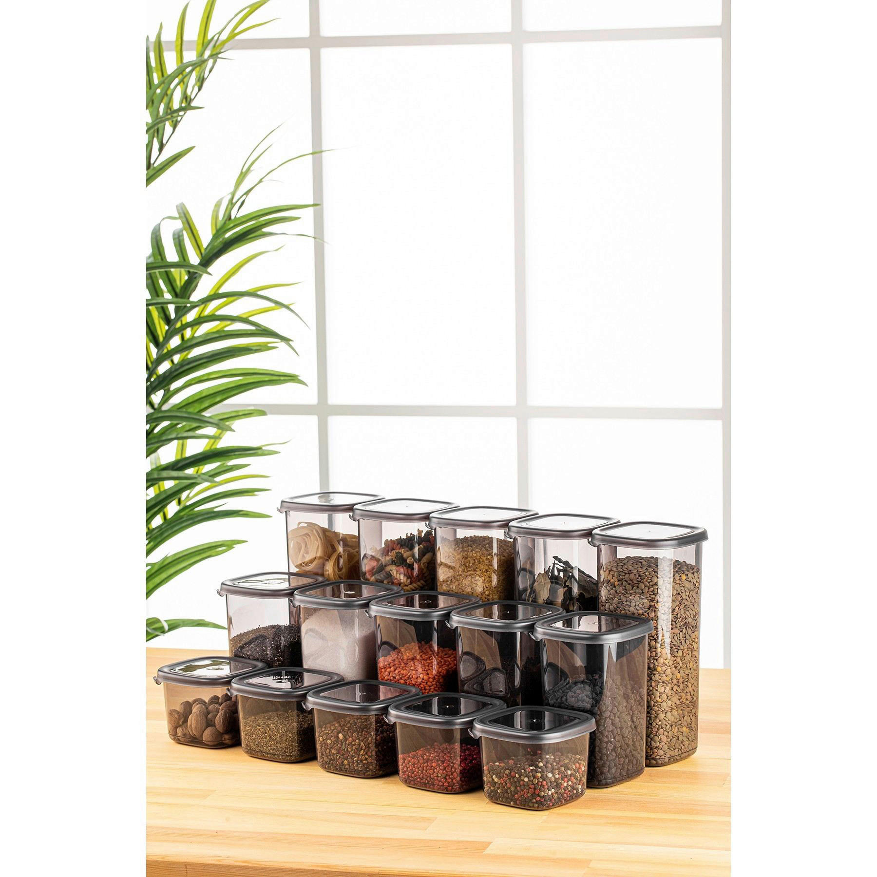 Thumbnail - HermiaConcept Vorratsdosenset 15-tlg. anthrazit