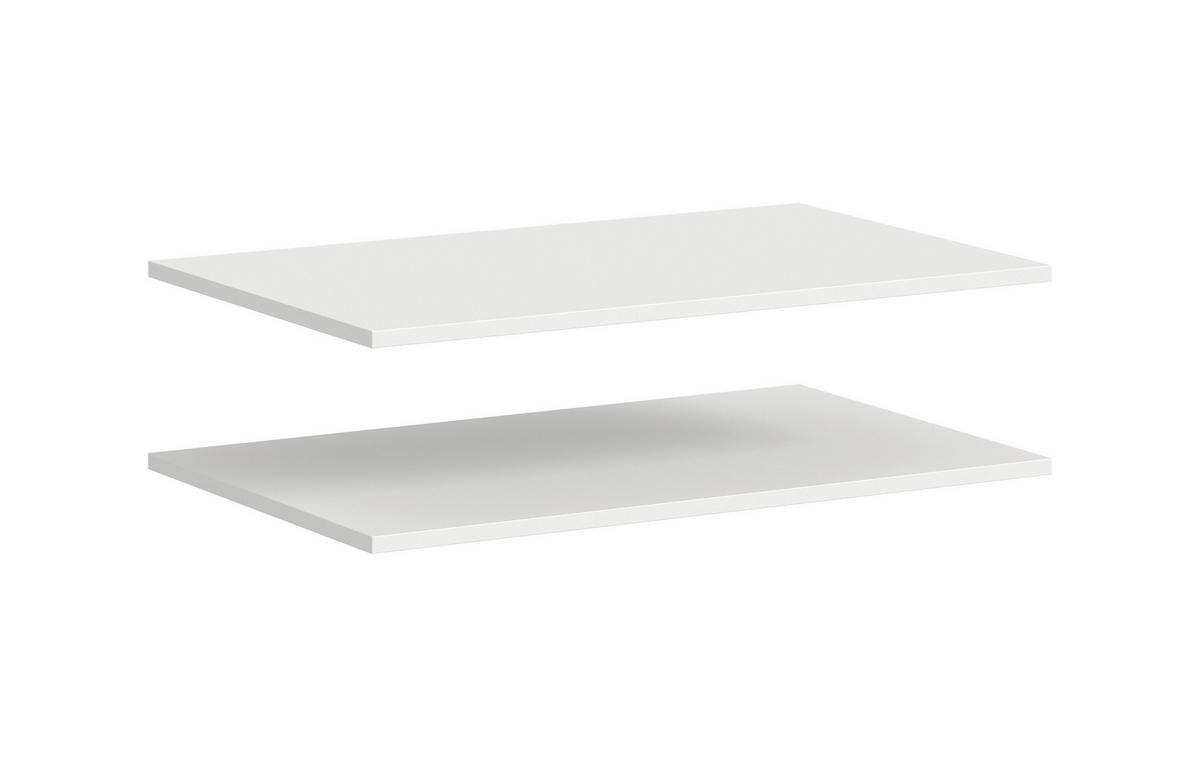 Einlegeböden-Set ZUBEHÖR 2er weiß B/H/T: ca. 77x2x48 cm ZUBEHÖR 2er - weiß (77,00/2,00/48,00cm) - xonox.home