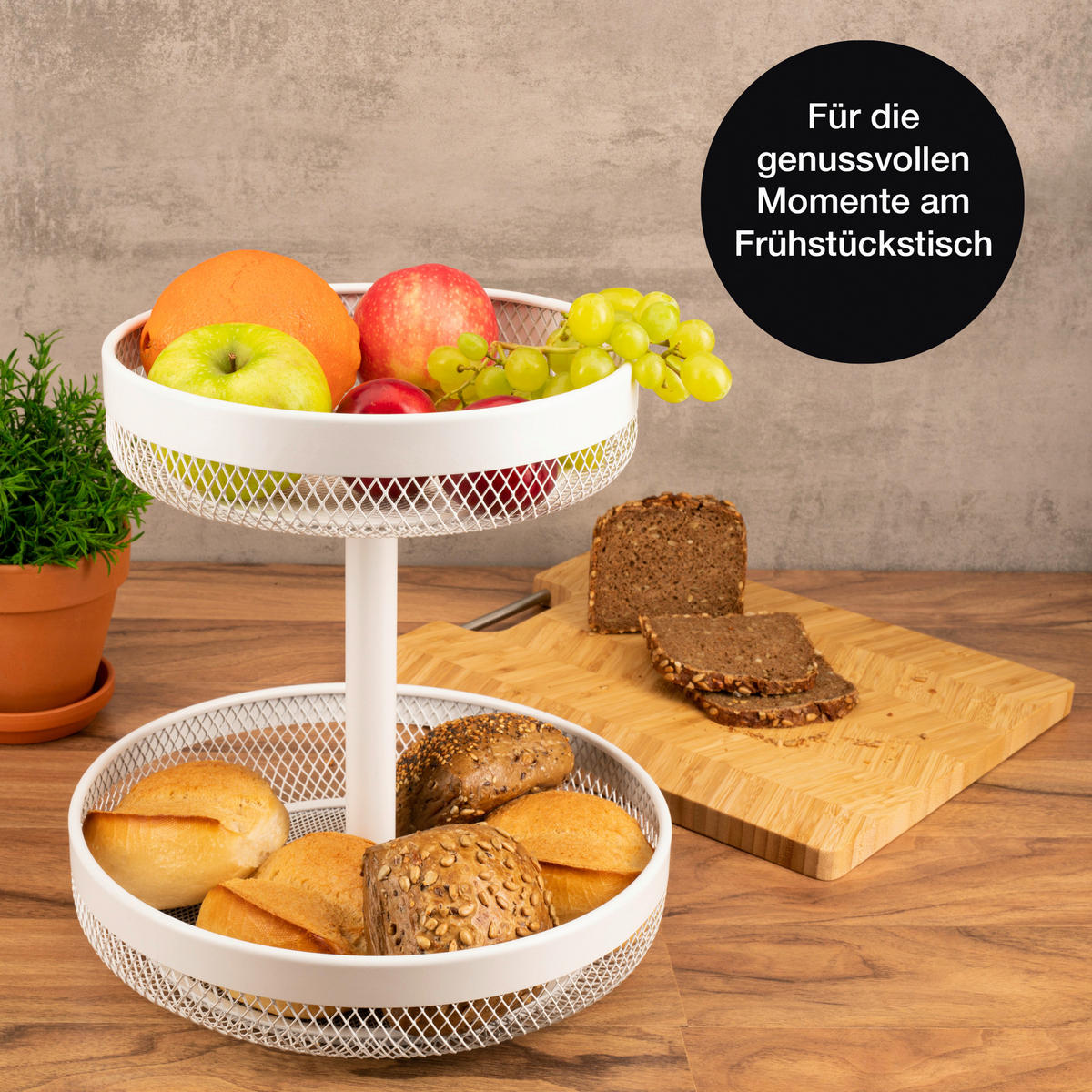 Moritz & Moritz Etagere weiß Metall H: ca. 30 cm Etagere_2-stufig - weiß (30,00cm) - Moritz & Moritz