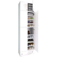 Schuhschrank Lona weiß B/H/T: ca. 70x240x39 cm Lona - weiß (70,00/240,00/39,00cm) - VCM Möbel