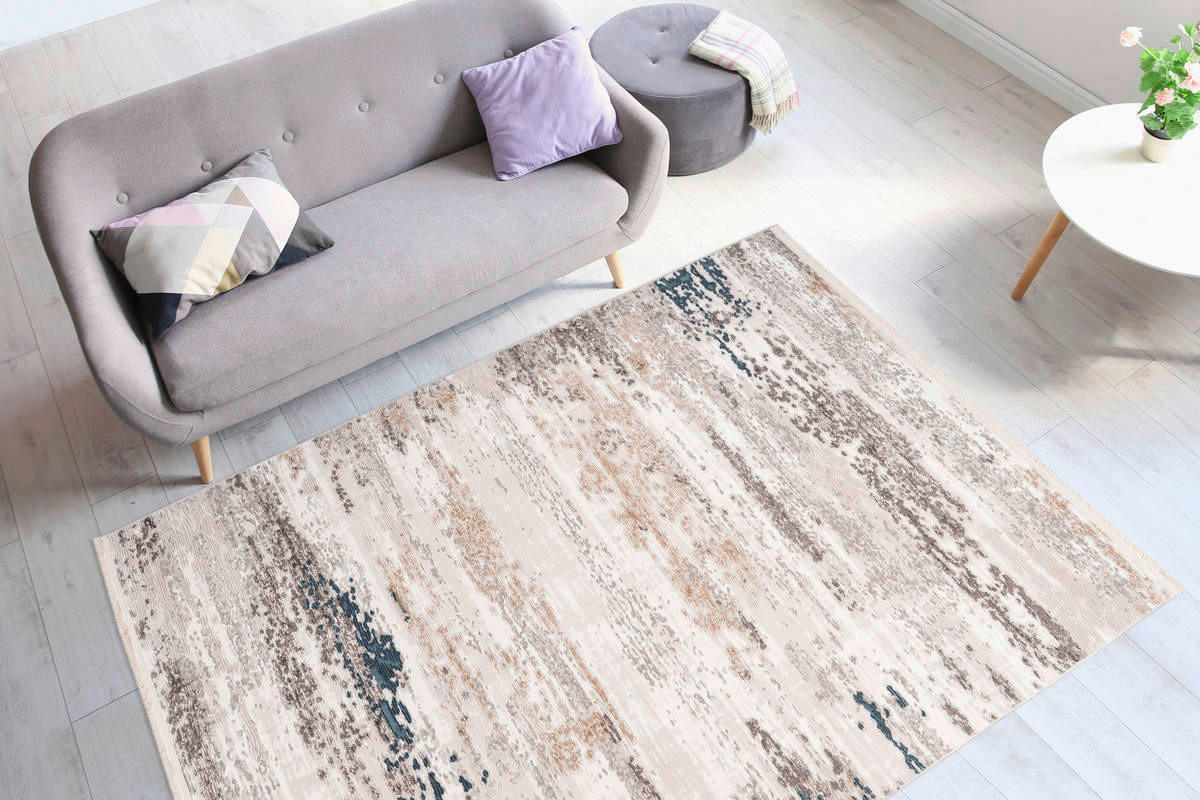 360Living Teppich Akropolis grau B/L: ca. 80x150 cm Akropolis - blau/grau (80,00/150,00cm) - 360Living