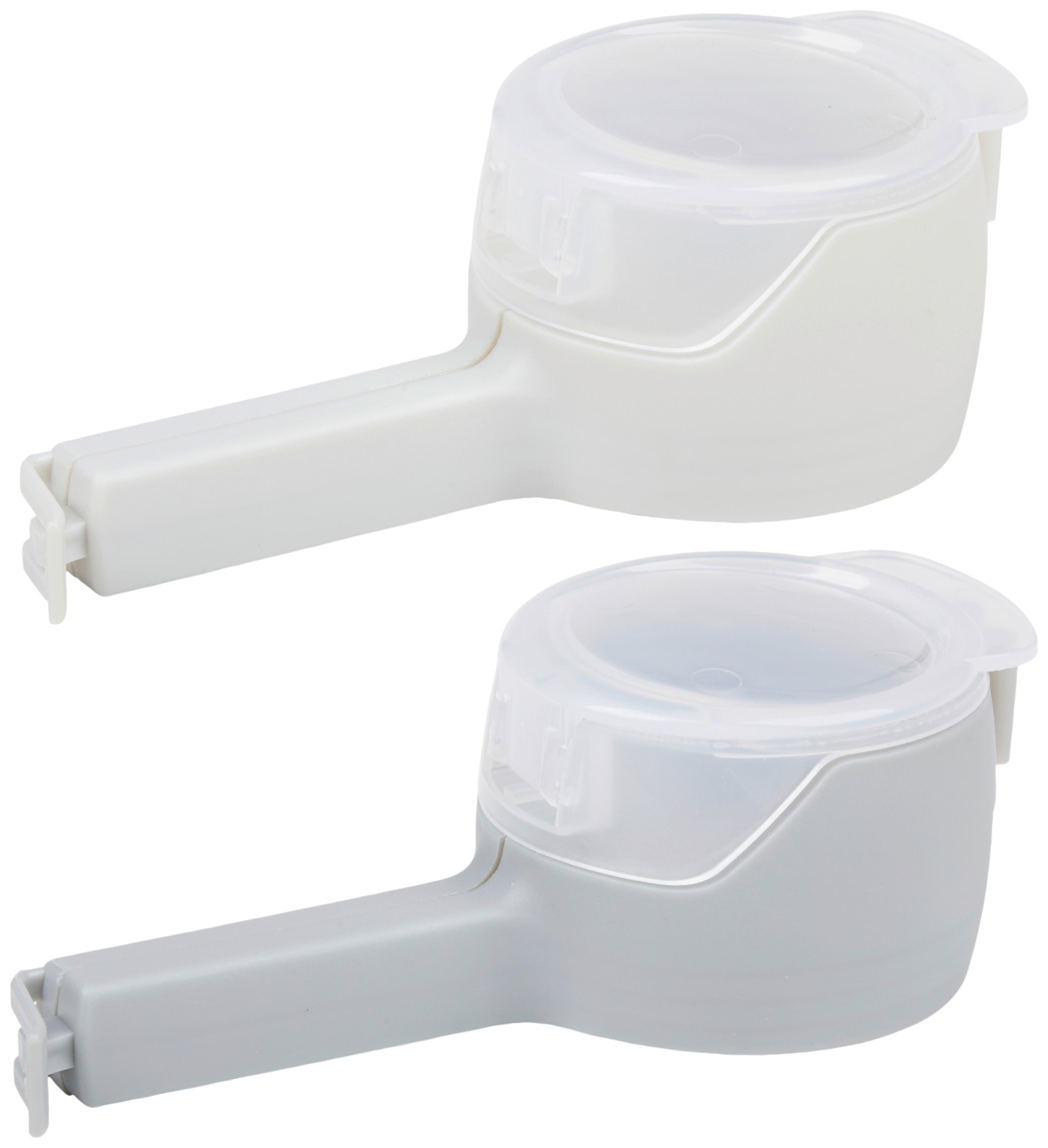 Grundig Küchenhelfer grau Kunststoff B/H/L: ca. 5,8x13x4,5 cm Verschlussclips_2erSet - grau (4,50/5,80/13,00cm) - Grundig