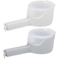 Grundig Küchenhelfer grau Kunststoff B/H/L: ca. 5,8x13x4,5 cm Verschlussclips_2erSet - grau (4,50/5,80/13,00cm) - Grundig