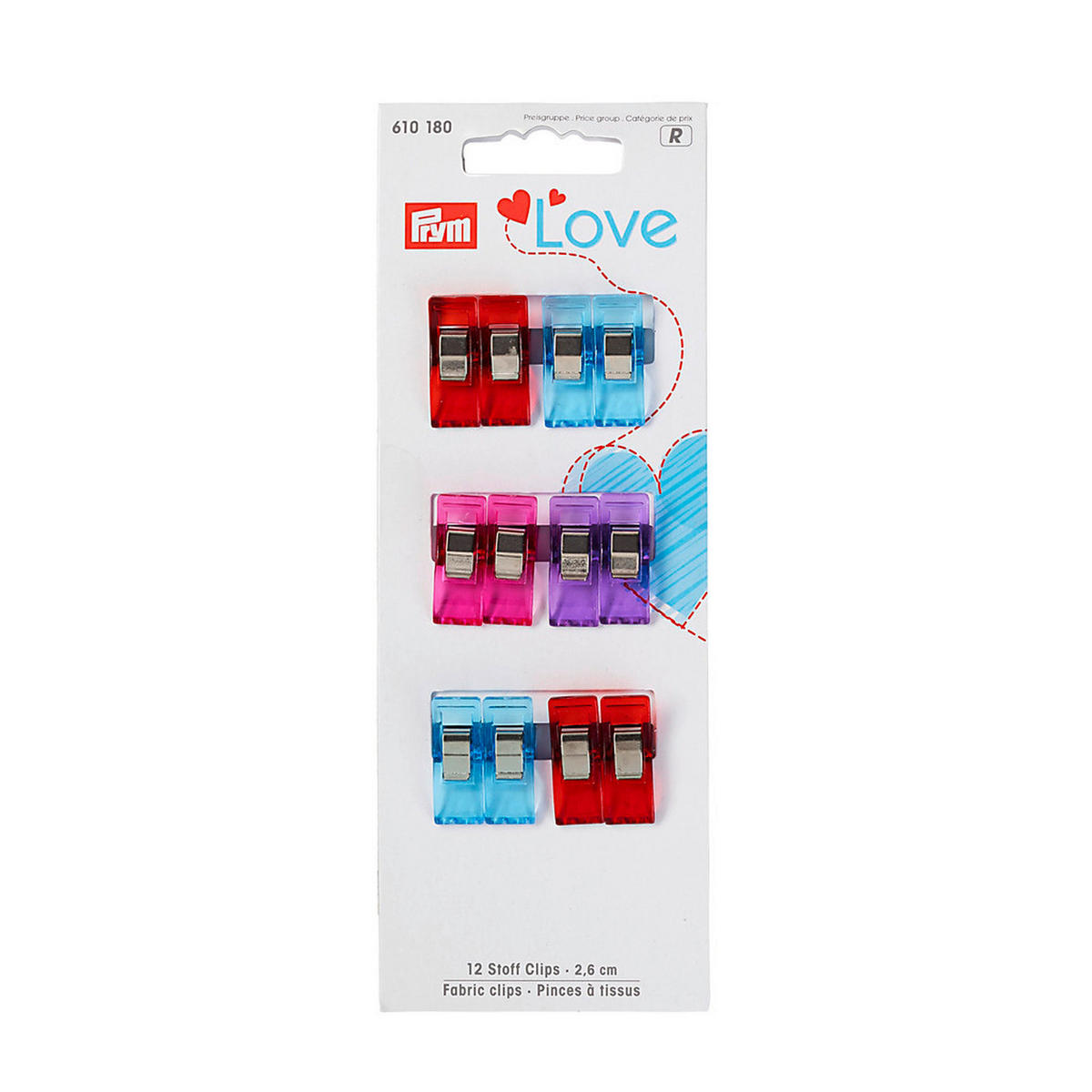 Stoff-Clips bunt 12 Packstücke Stoff-Clips_Love_Prym_12erPack - bunt - Prym