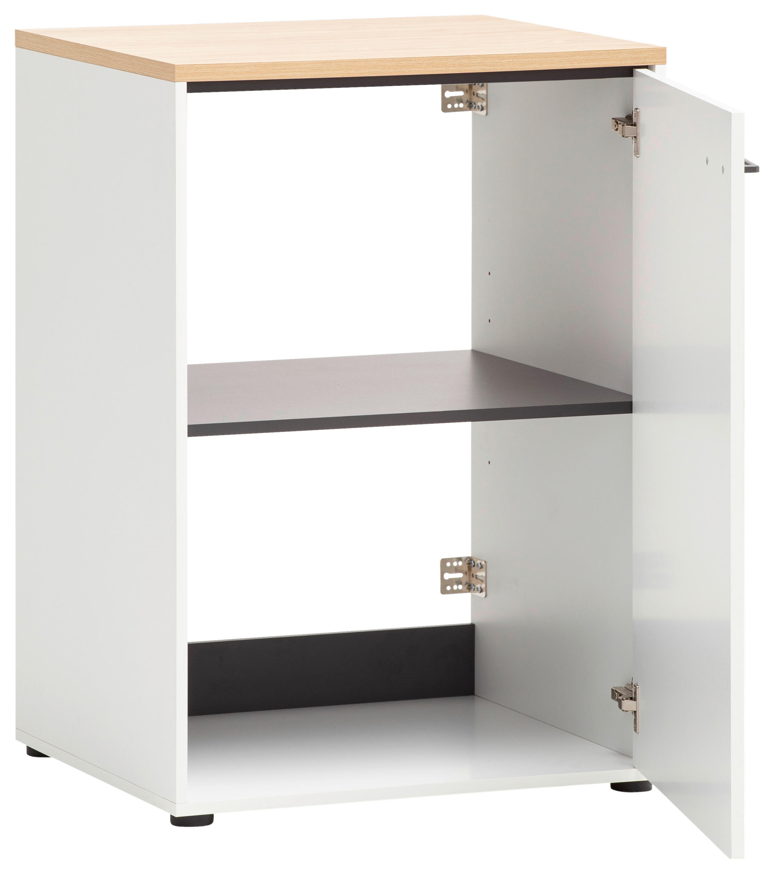 Unterschrank Solea weiß matt Eiche hell Nachbildung B/H/T: ca. 67,1x95,8x60 cm Solea - Eiche/weiß (67,10/95,80/60,00cm) - Schildmeyer