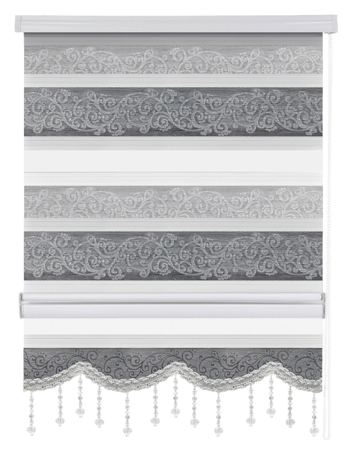 Doppelrollo Djerba silber B/L: ca. 80x160 cm Djerba - silber (80,00/160,00cm)