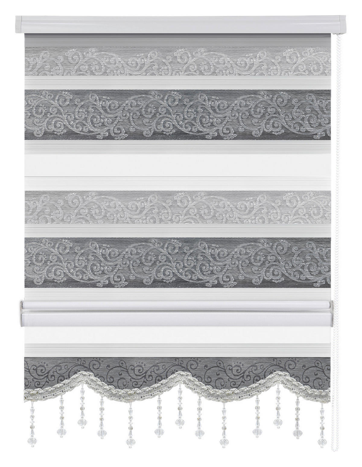 Doppelrollo Djerba silber B/L: ca. 80x160 cm Djerba - silber (80,00/160,00cm)