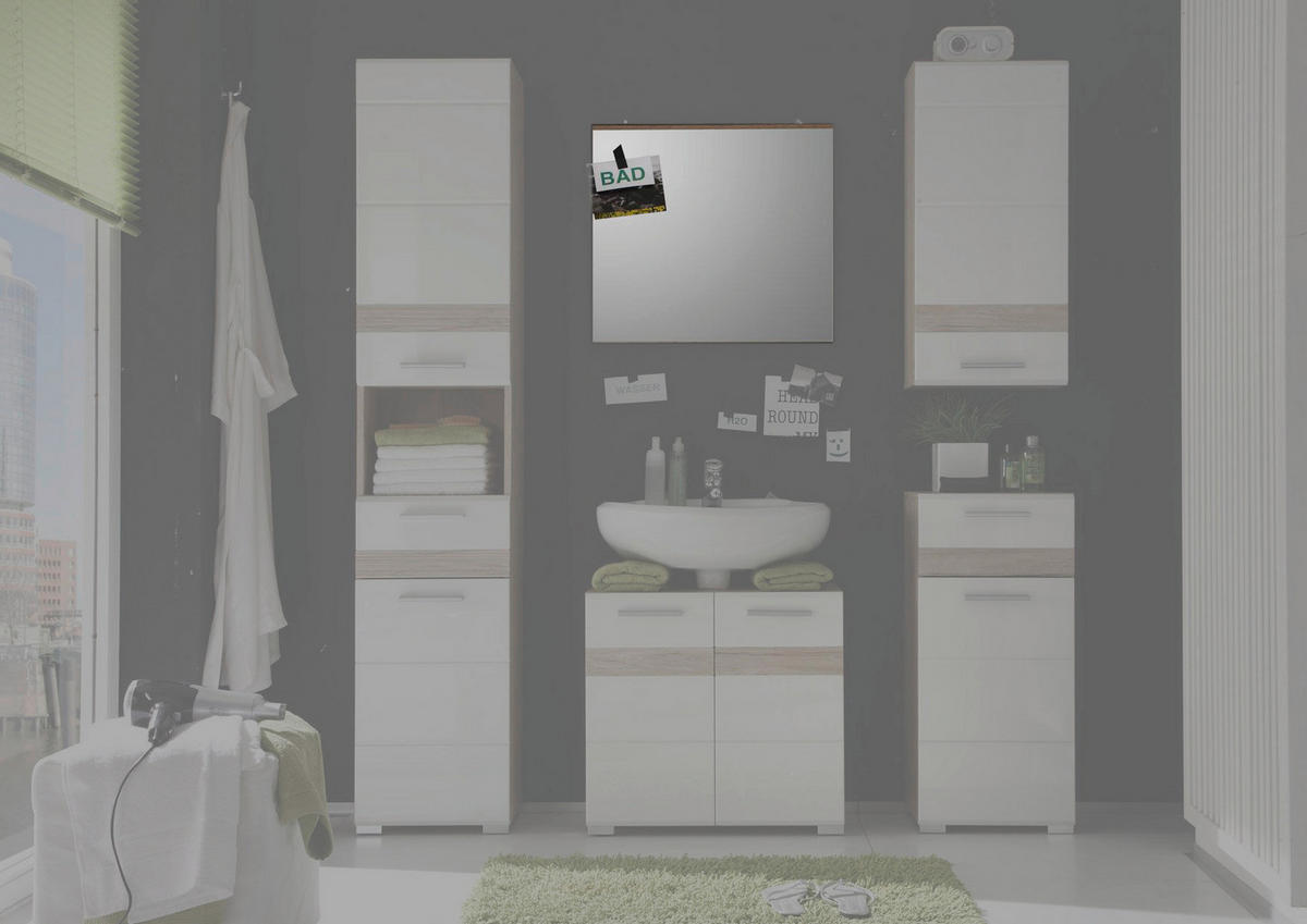 Wandspiegel Set One Eiche San-Remo Nachbildung B/H/T: ca. 60x55x2 cm Set One - Eiche (60,00/55,00/2,00cm)