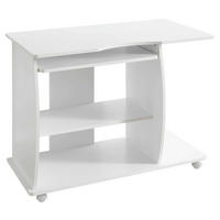 Computertisch weiß B/H/T: ca. 90x71x50 cm Computertisch - weiß (90,00/71,00/50,00cm) - Wohnling