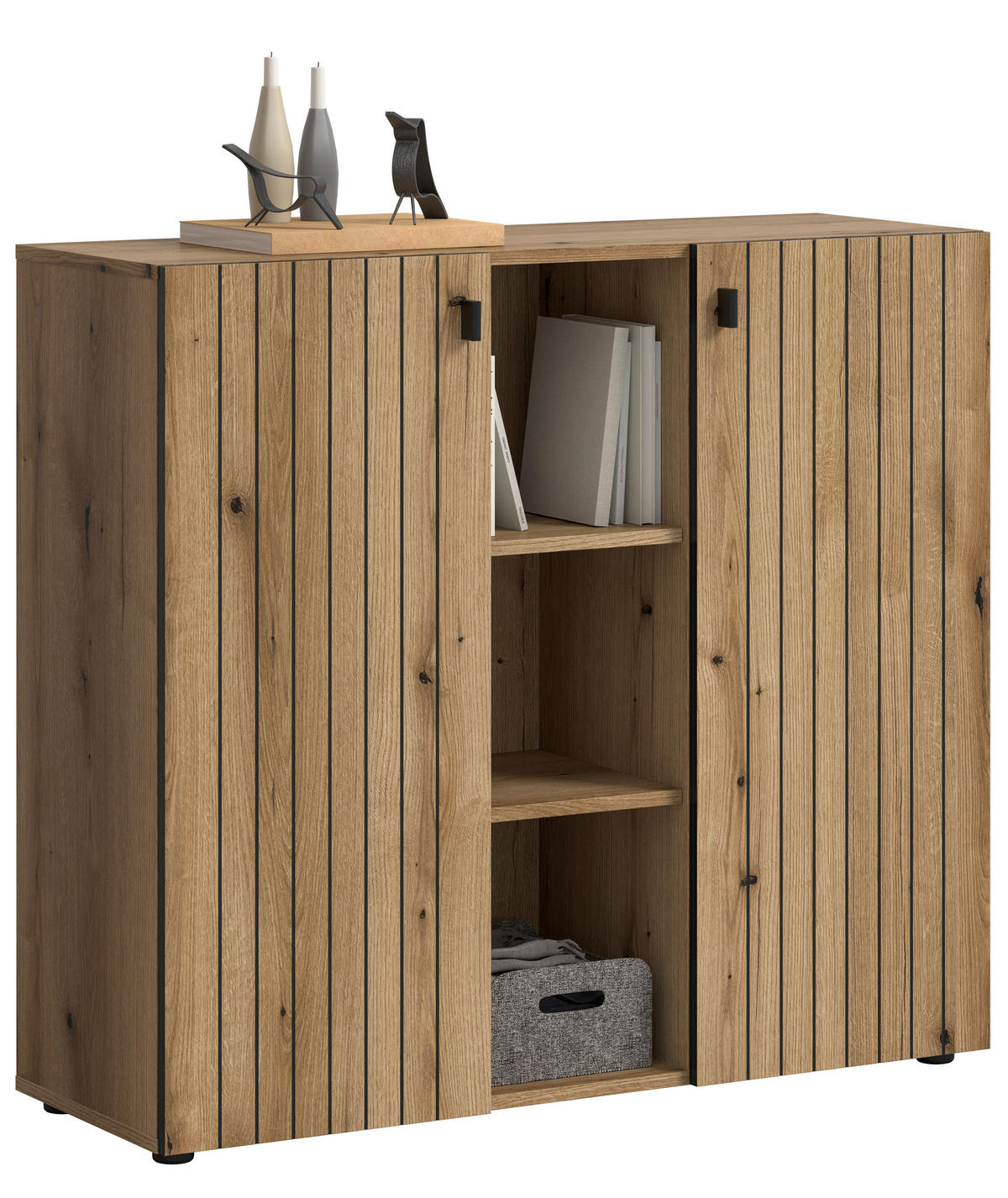 Schuhkommode STATION Evoke Oak Nachbildung B/H/T: ca. 106x96x37 cm STATION - (106,00/96,00/37,00cm) - xonox.home