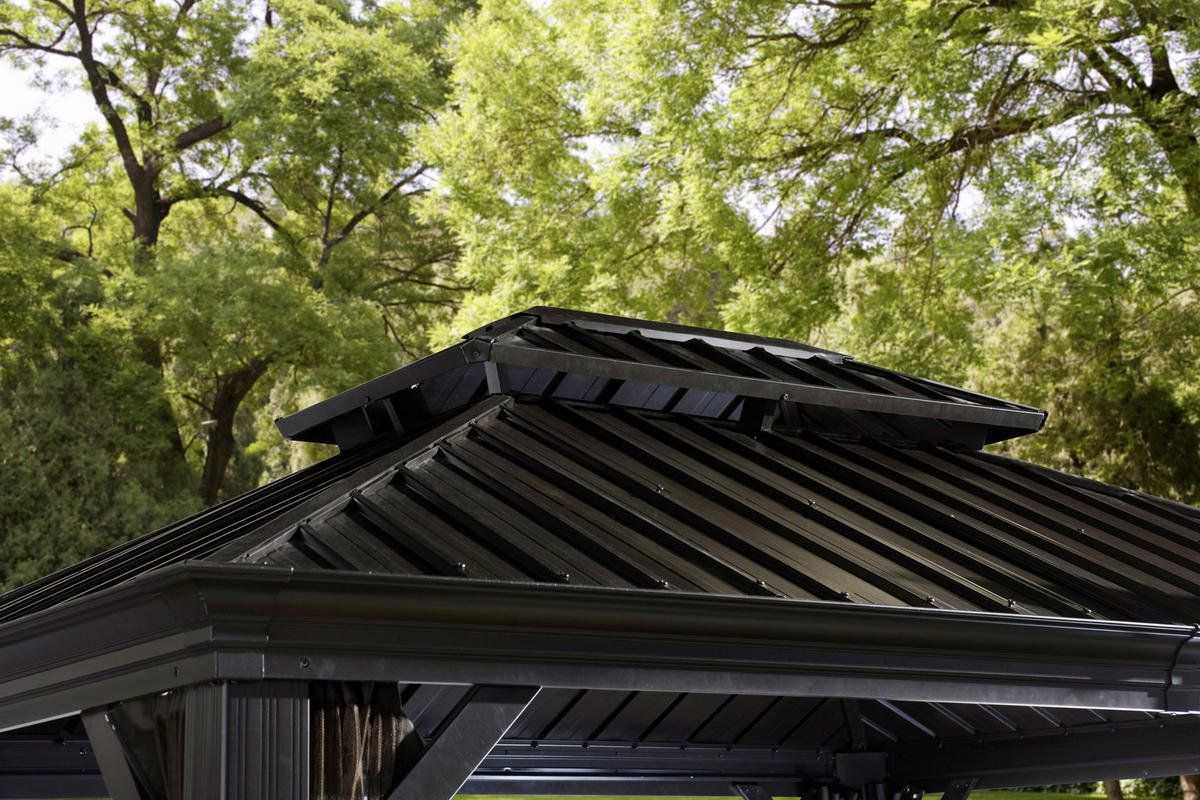 Sojag Pavillon Messina anthrazit Metall B/H/L: ca. 363x292x298 cm Messina - anthrazit (298,00/363,00/292,00cm) - Sojag