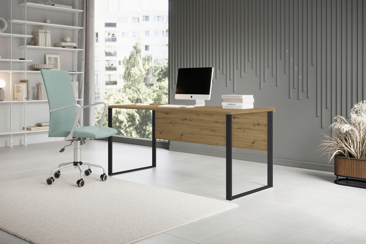 Schreibtisch Amanda Eiche Artisan Nachbildung B/H/T: ca. 170x77x73 cm Amanda - Eiche (170,00/77,00/73,00cm)
