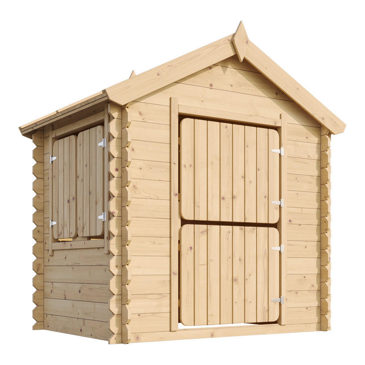 Timbela Kinderspielhaus M516 natur B/H/L: ca. 146x143x112 cm M516 - natur (112,00/146,00/143,00cm) - Timbela