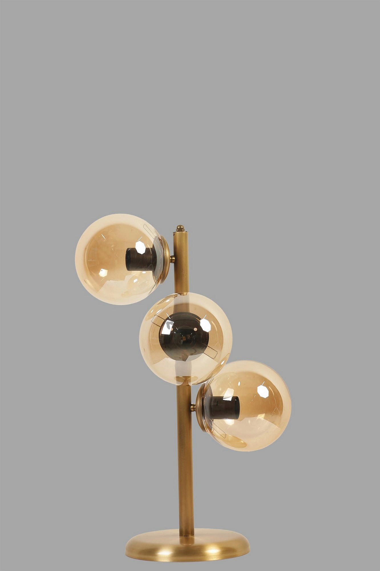 Opviq Tischleuchte gold Glas Metall B/H/L: ca. 20x55x20 cm E27 3 Brennstellen Tischleuchte_8728-3 - gold (20,00/20,00/55,00cm) - Opviq