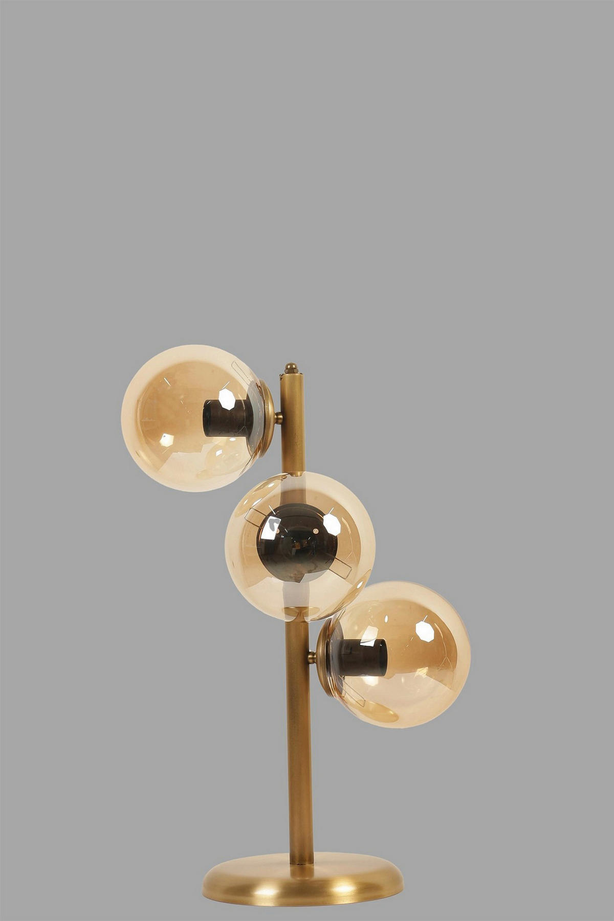 Opviq Tischleuchte gold Glas Metall B/H/L: ca. 20x55x20 cm E27 3 Brennstellen Tischleuchte_8728-3 - gold (20,00/20,00/55,00cm) - Opviq