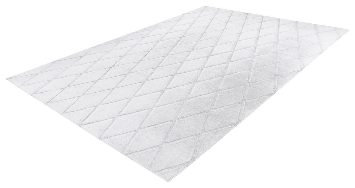 360Living Teppich Vivica graublau B/L: ca. 160x230 cm Vivica - weiß/graublau (160,00/230,00cm) - 360Living
