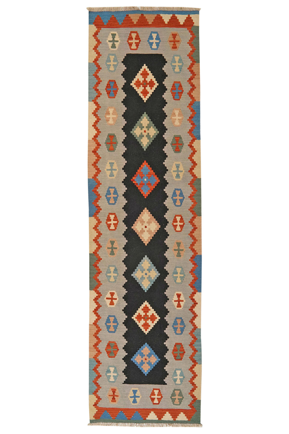 PersaTepp Teppich Kelim Gashgai bunt B/H/L: ca. 85x1x306 cm Kelim Gashgai - bunt (306,00/85,00/1,00cm) - PersaTepp