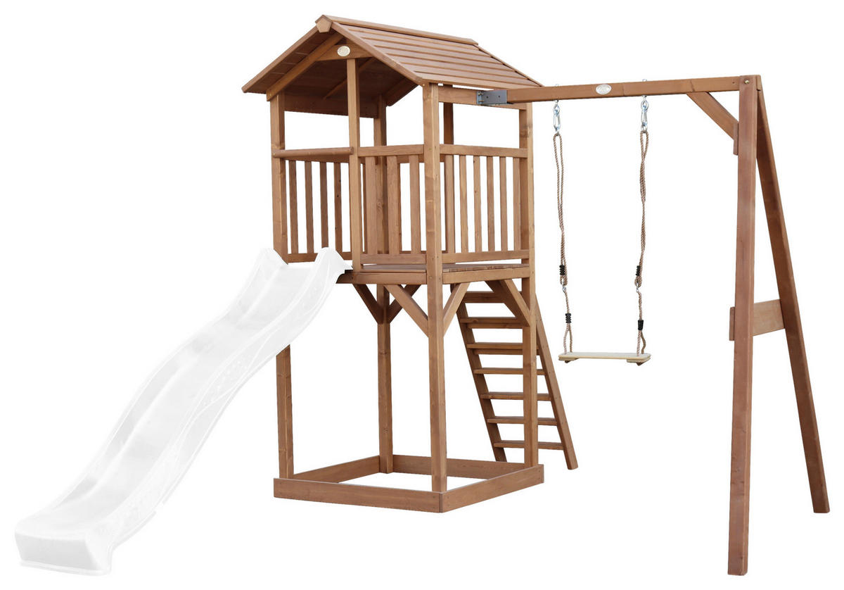 AXI Spielturm Beach Tower braun B/H/L: ca. 284x242x349 cm Beach Tower - braun/weiß (349,00/284,00/242,00cm) - AXI