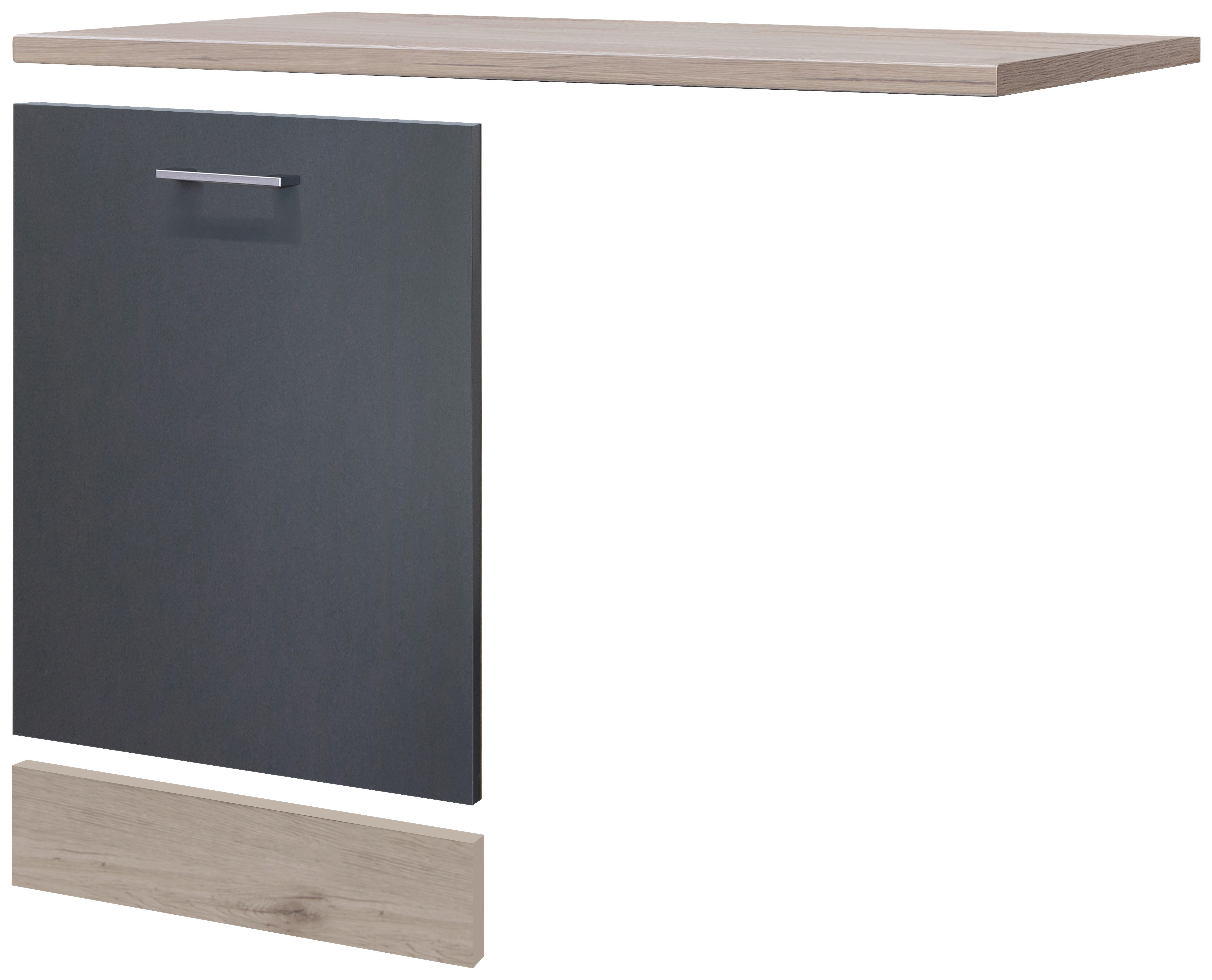 Geschirrspüler- Frontset Morena grau matt B/H/T: ca. 110x85x60 cm Morena - Eiche/Basalt (110,00/85,00/60,00cm) - Flex-Well