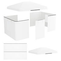 Outsunny Pavillon-Abdeckung 3,6x3m weiß Kunststoff B/H/L: ca. 300x270x360 cm Pavillon-Abdeckung 3,6x3m - weiß (360,00/300,00/270,00cm) - Outsunny