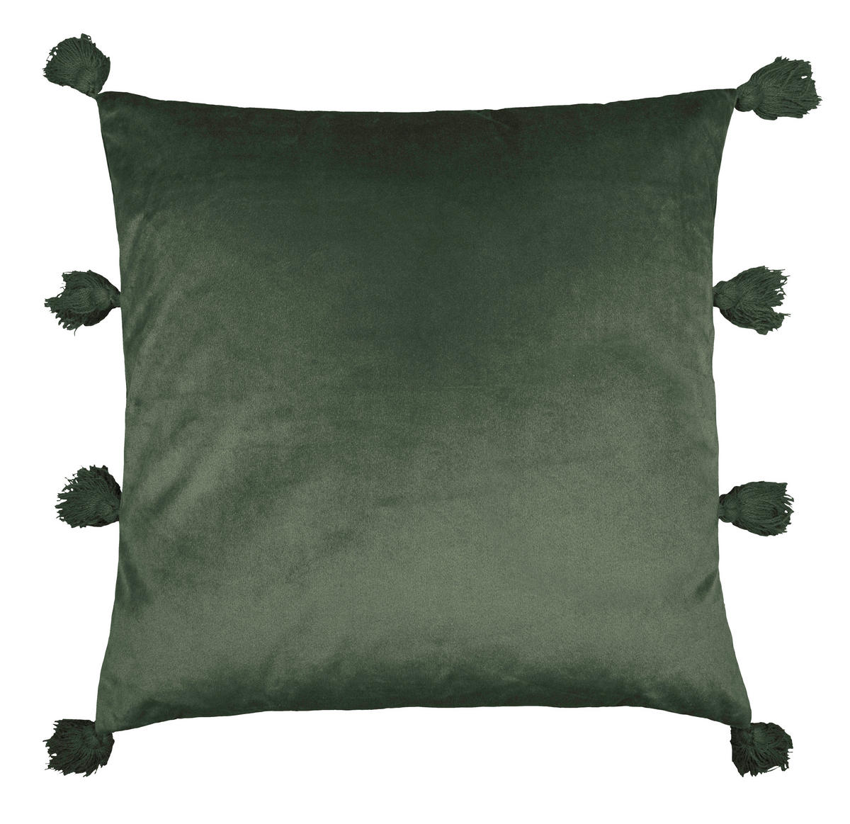 Dekokissen Dekokissen_Pompom 45x45cm d.grün - dunkelgrün (45,00/45,00cm)