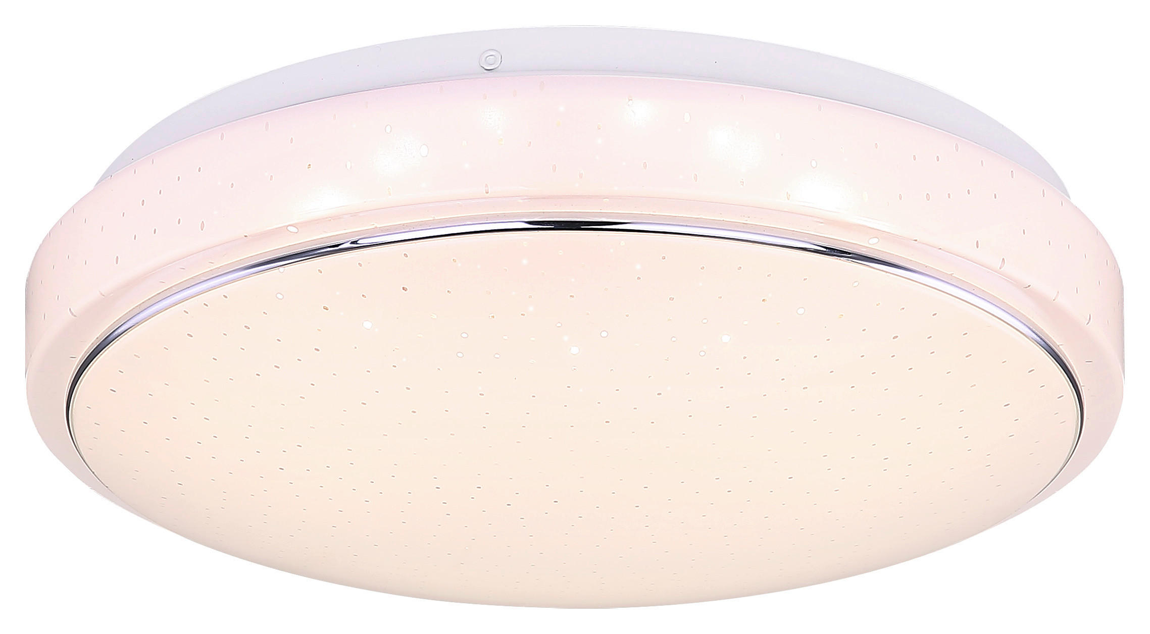 GLOBO Deckenleuchte 48408-18 weiß Opal Kunststoff Metall Chrom H/D: ca. 8x29 cm LED-Deckenleuchte_Kalle - weiß/Opal (29,00/8,00cm) - GLOBO