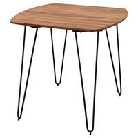 Esstisch natur schwarz Lack matt B/H/T: ca. 80x76x80 cm Esszimmertisch - natur/schwarz (80,00/76,00/80,00cm) - Wohnling