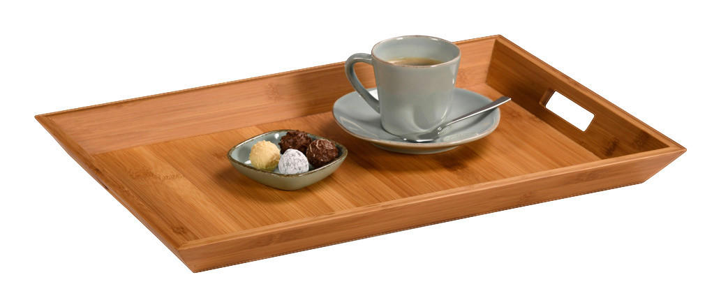Kesper Serviertablett natur Bambus B/H/L: ca. 33x4x52 cm Serviertablett - natur (52,00/33,00/4,00cm) - Kesper