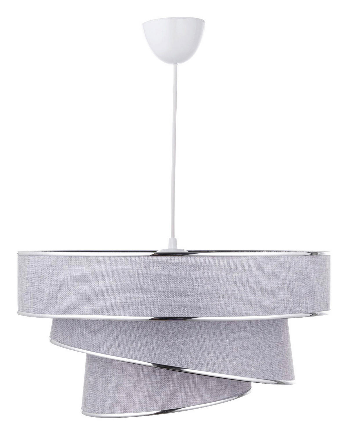 Opviq Pendelleuchte silber grau B/H/T/L/D: ca. 40x72x40x40x40 cm E27 1 Brennstellen Couper - silber/grau (40,00/40,00/72,00cm) - Opviq