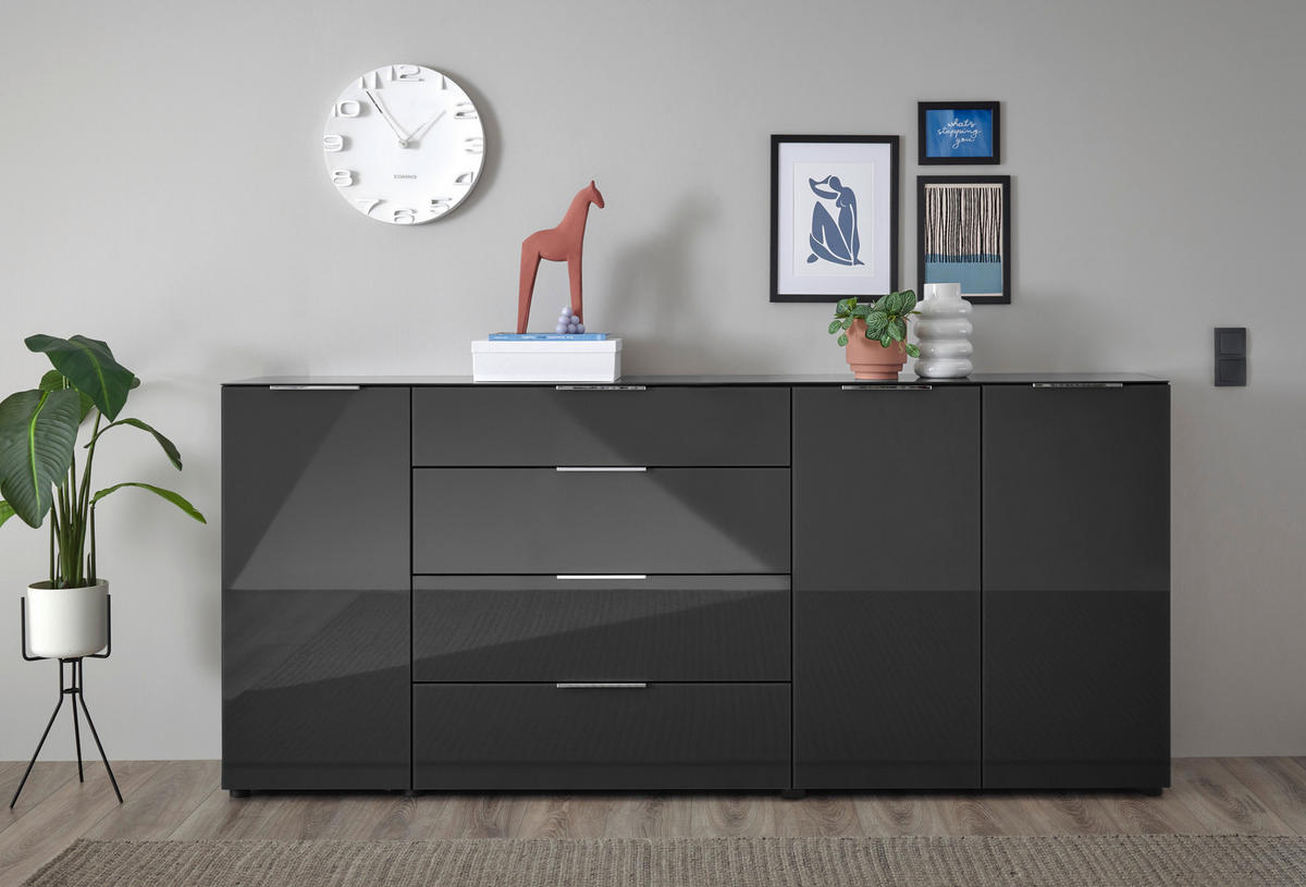Kommode Santorin anthrazit B/H/T: ca. 226x99x40 cm Santorin - anthrazit (226,00/99,00/40,00cm)