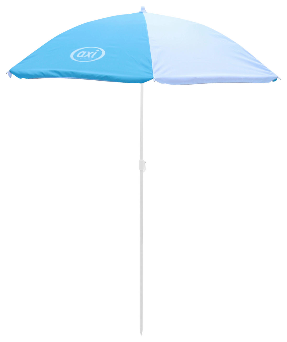 AXI Sonnenschirm blau Kunststoff H/D: ca. 175x125 cm Sonnenschirm - blau/weiß (125,00/175,00cm) - AXI