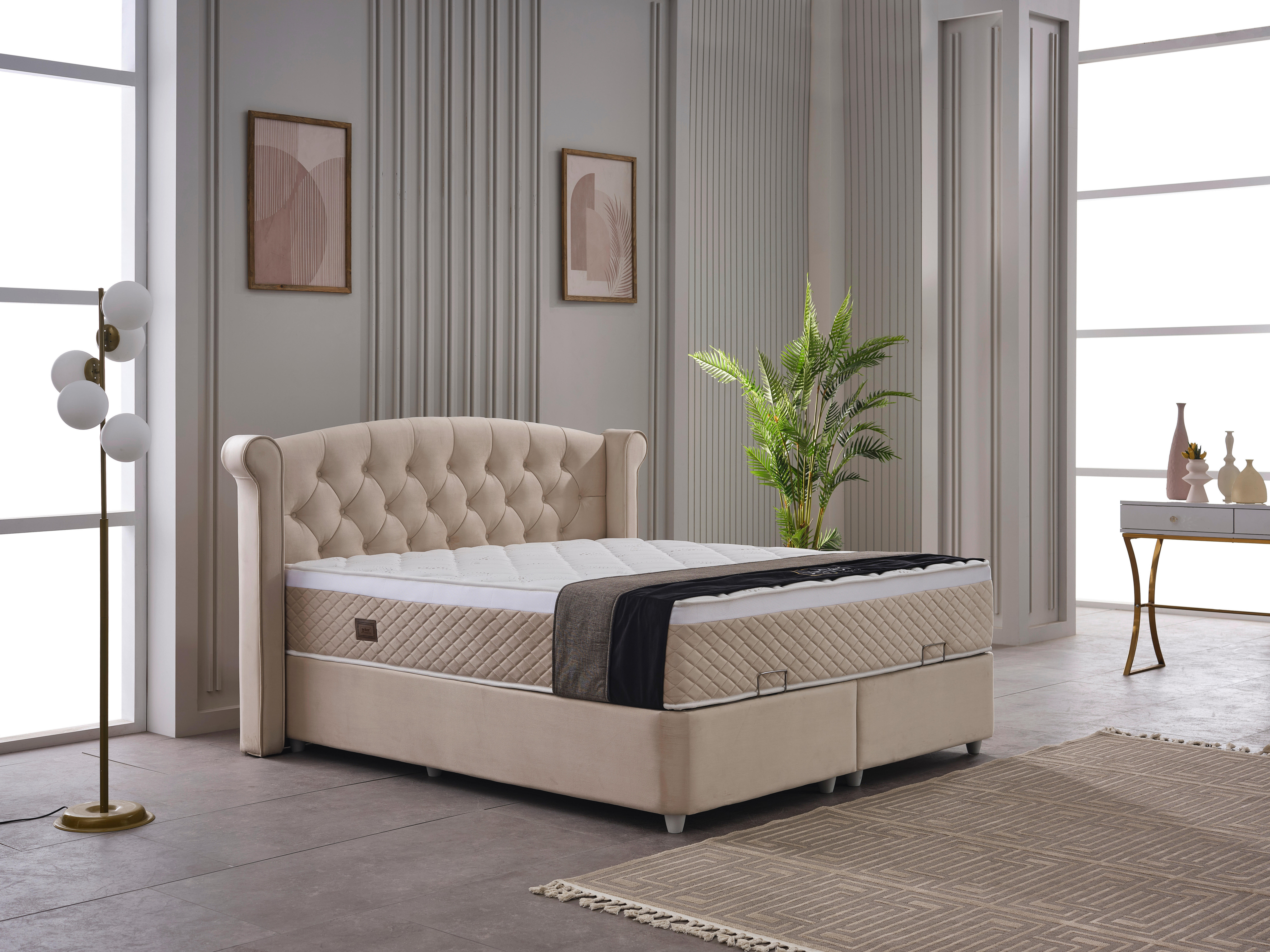 Thumbnail - Polsterbett Marven creme