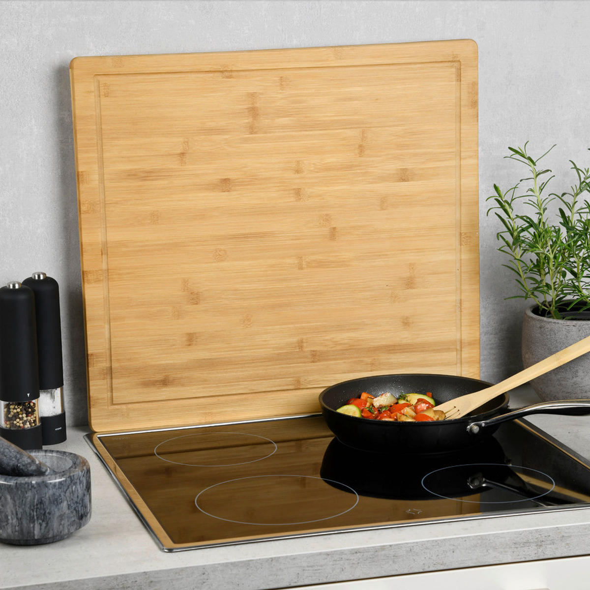 Kesper Abdeckplatte natur Bambus B/H/L: ca. 50x4x56 cm Abdeckplatte - natur (56,00/50,00/4,00cm) - Kesper