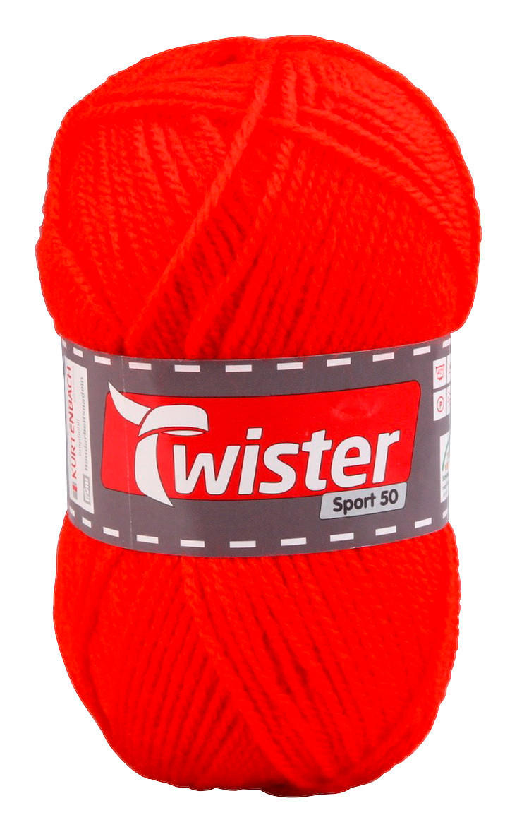 Handstrickgarn Twister Sport uni rot L: ca. 15000 cm Twister Sport uni - rot (15000,00cm) - Twister