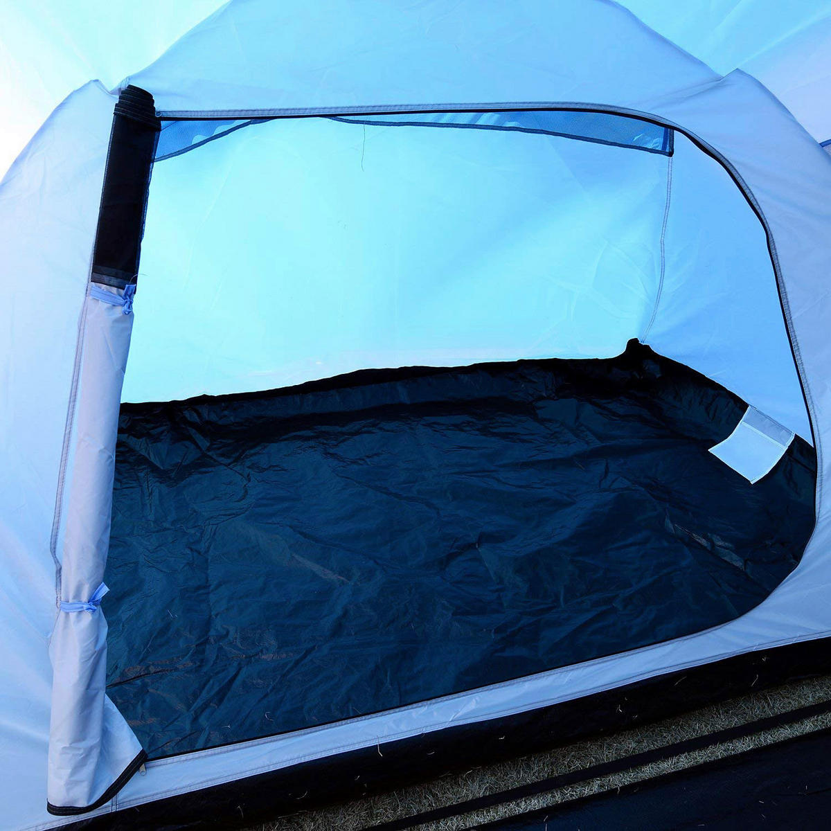 Outsunny Tunnelzelt blau Fiberglas B/H/L: ca. 230x195x460 cm Tunnelzelt - blau/weiß (460,00/230,00/195,00cm) - Outsunny