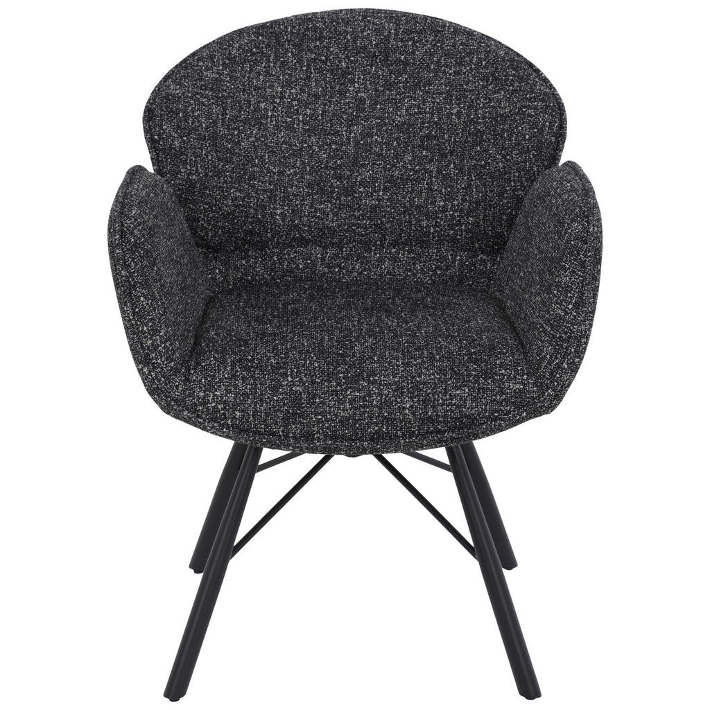 Thumbnail - Sessel Bristol, 2er-Set anthrazit Metall Microfaser B/H/T: ca. 62x83x66 cm