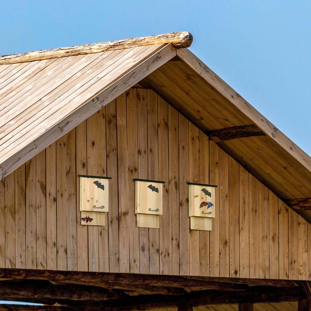 PawHut Tier-Zubehör natur Holz B/H/L: ca. 6x25x37,5 cm Fledermauskasten - natur (37,50/6,00/25,00cm) - PawHut