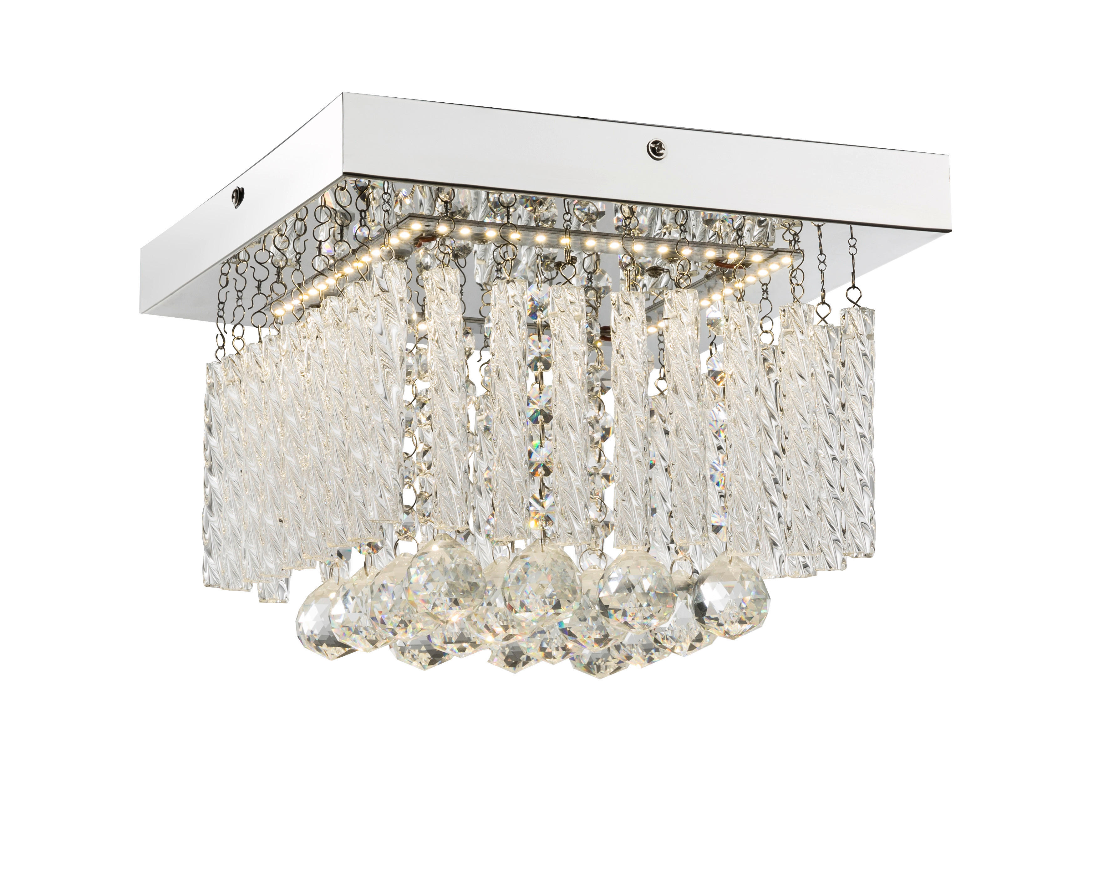 GLOBO LED-Deckenleuchte Chrom Metall B/H/T: ca. 25x15x25 cm MATHILDA - Chrom (25,00/15,00/25,00cm) - GLOBO