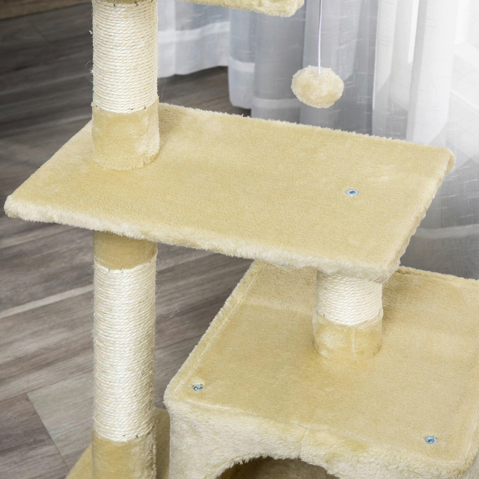 PawHut Kratzbaum beige Sisal B/H/L: ca. 50x80x30 cm Kratzbaum - beige (30,00/50,00/80,00cm) - PawHut