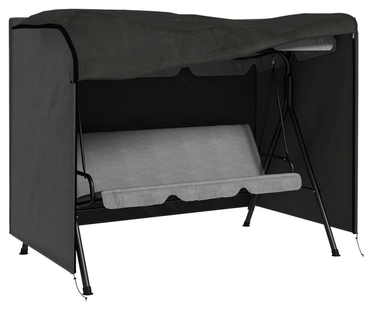 Outsunny Abdeckplane dunkelgrau Polyester B/H/L: ca. 124x164x205 cm Abdeckung für Schaukel - dunkelgrau (205,00/124,00/164,00cm) - Outsunny